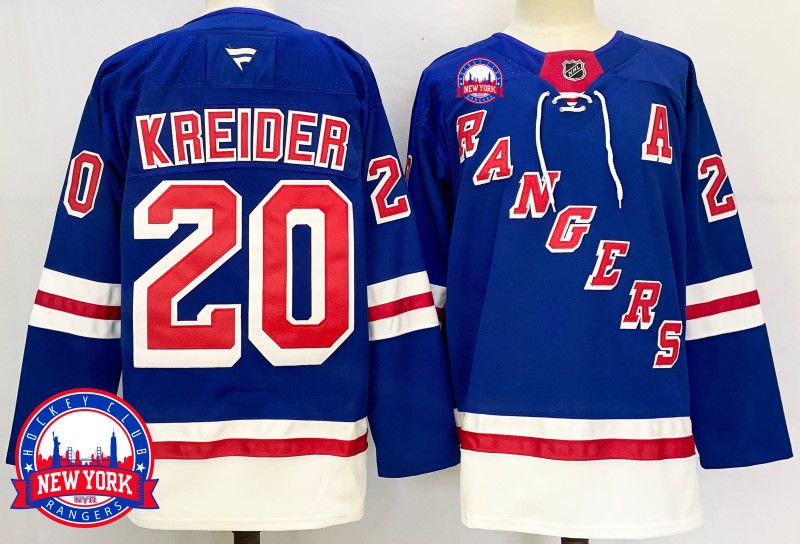 Men New York Rangers #20 Kreider Blue Fanatics 2025 NHL Jersey style 9->new york rangers->NHL Jersey